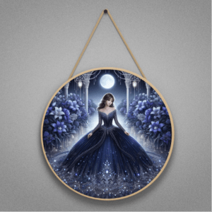 Blue Princess Wall Decor Wooden Wall Hanging