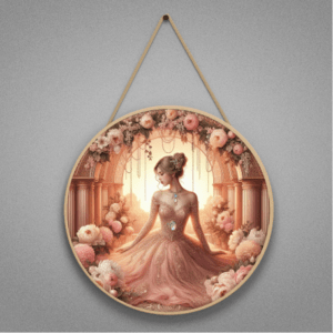 Pink Princess Wall Decor Wooden Wall Hanging