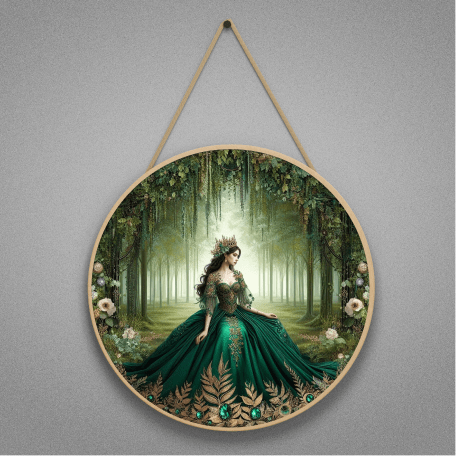 Green Princess Wall Decor Wooden Wall Hanging