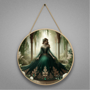 Green Princess Wall Decor Wooden Wall Hanging