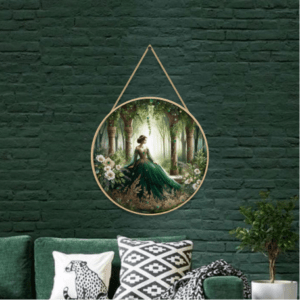 Green Princess Wall Decor Wooden Wall Hanging