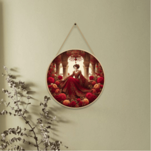 Red Princess Wall Decor Wooden Wall Hanging