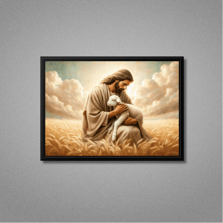 Jesus and Shepherd Wall Art