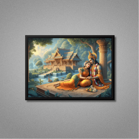 Lord Rama & Sita Spiritual Wall Art