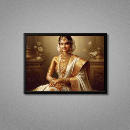 Beautiful Kerala Lady Wall Art